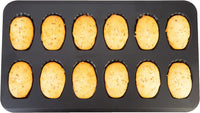 YumAssist 2 Pack Nonstick Madeleine Pan, 12-cup Heavy Duty Shell Shape Baking Cake Mold Pan.