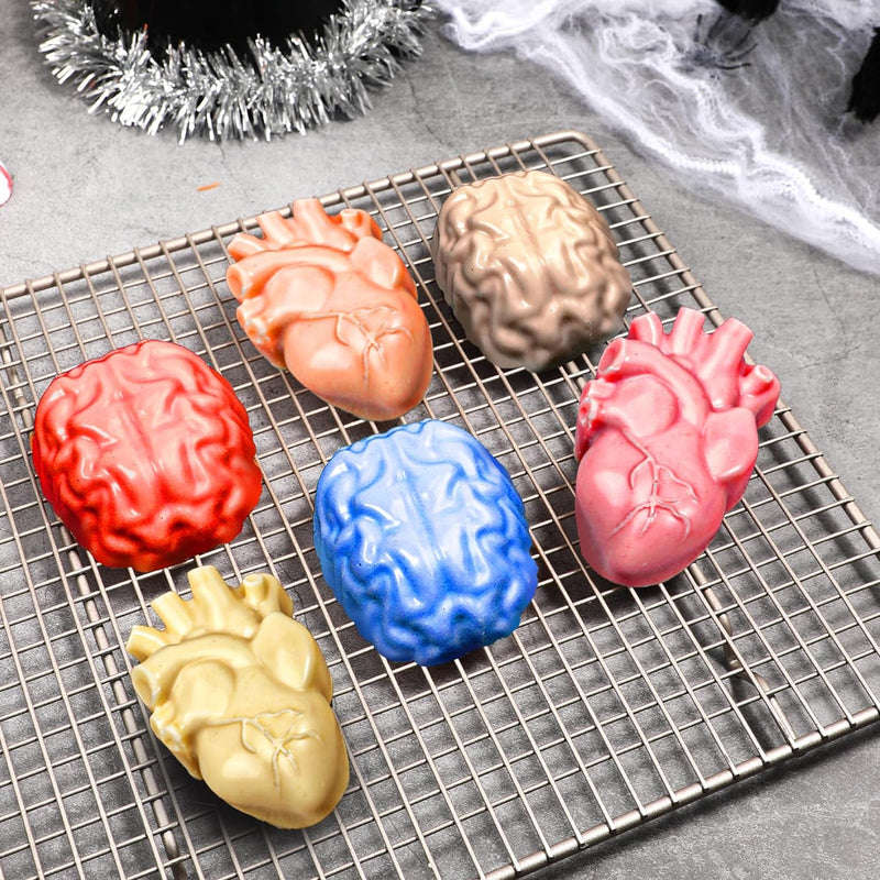 Silicone Halloween Cake Molds - Kamehame Brain Heart Shaped Dessert Molds