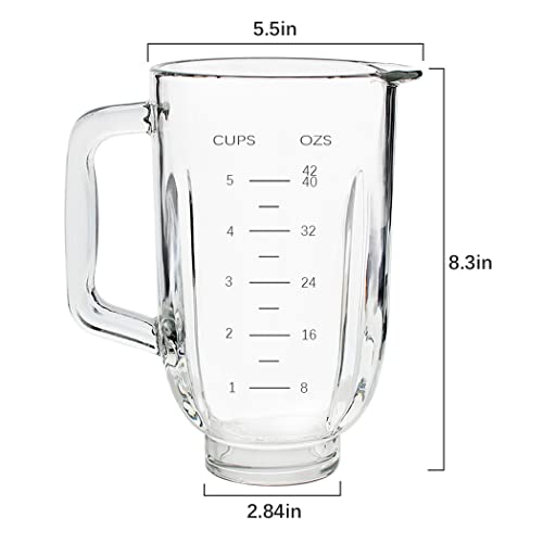 Replacement Glass Jar with Lid for BLACKDECKER Blender