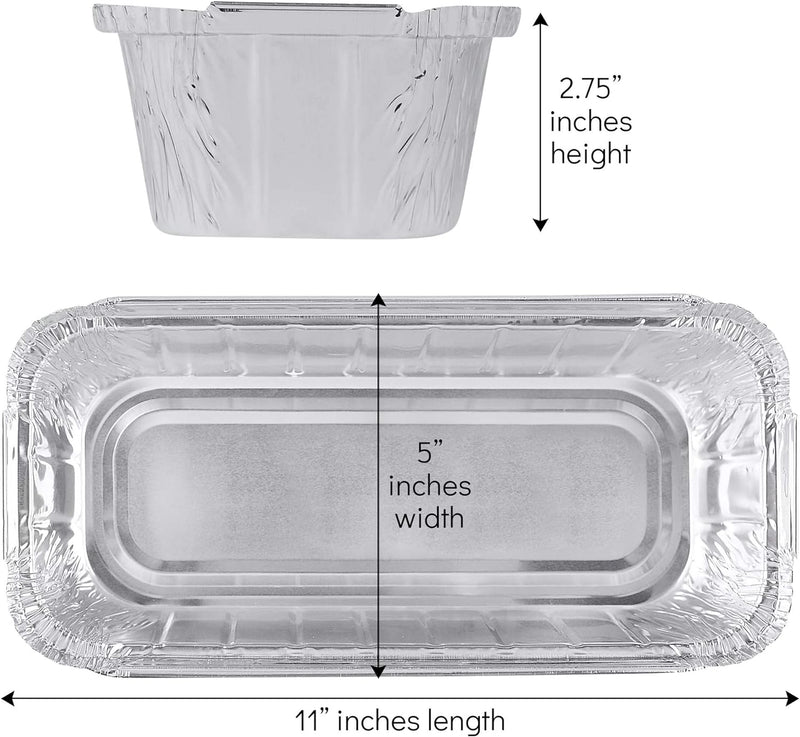 Disposable Aluminum Loaf Pans - Perfect for Baking and Meal Prep - Pack of 10