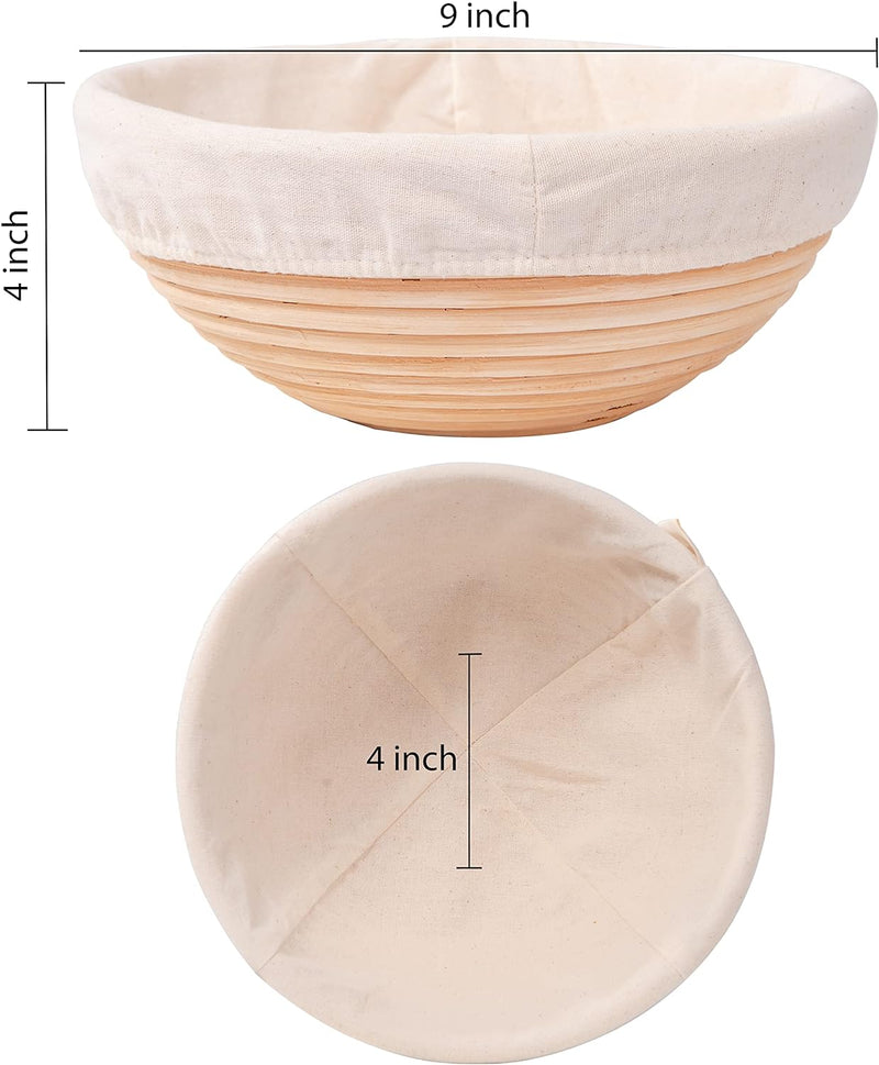 Set of 2 HOMEBAKEE Banneton Proofing Baskets - 11 inch Oval Shape for Sourdough Bread Baking