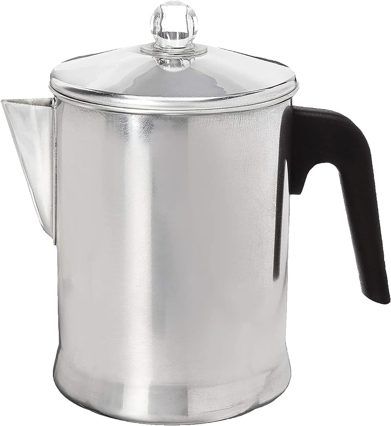 Primula Today Aluminum Stove Top Percolator Maker Durable, Brew Coffee On Stovetop, 9 Cup, Silver