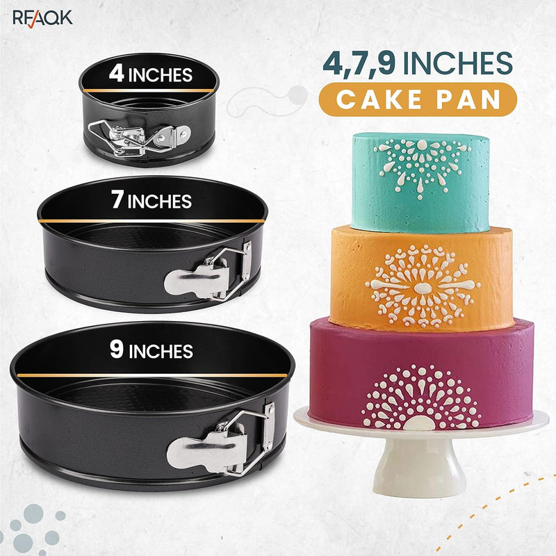 9 Nonstick Springform Cake Pan with 30 Parchment Paper Liners Leakproof Design