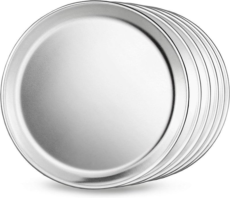 New Star Foodservice Pizza Pan - Aluminum Restaurant-Grade 12-Inch Pack of 6