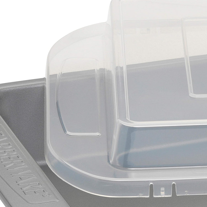 Farberware Nonstick Bakeware Cake Pan with Lid - 9x13 Inches Gray