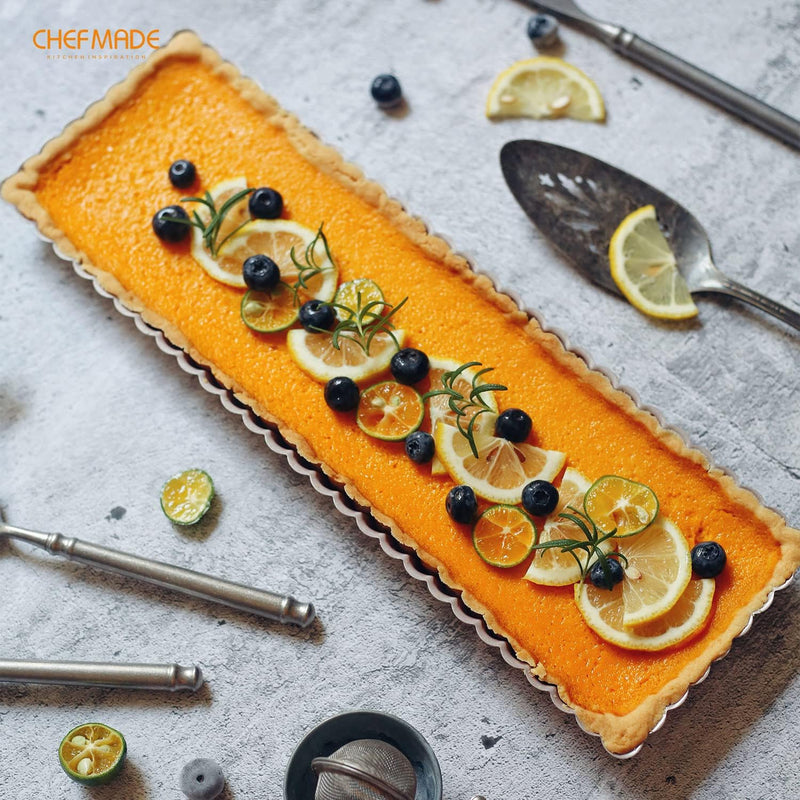 Chefmade 95 Non-Stick Tart Pan with Removable Bottom - Champagne Gold