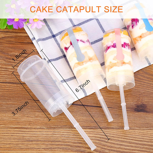 24-Pack Reusable Push Pop Containers with Lids for Cake Cupcake Ice Cream Desserts Snacks