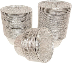 Disposable Tin Foil Baking Cups - 4 oz 100 Pack for Baking and Roasting