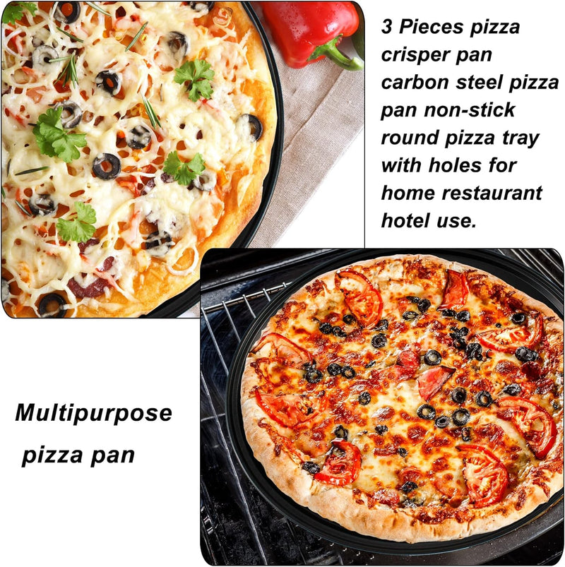 Baking Steel Pizza Pan Set - Nonstick 3-Piece Various Sizes