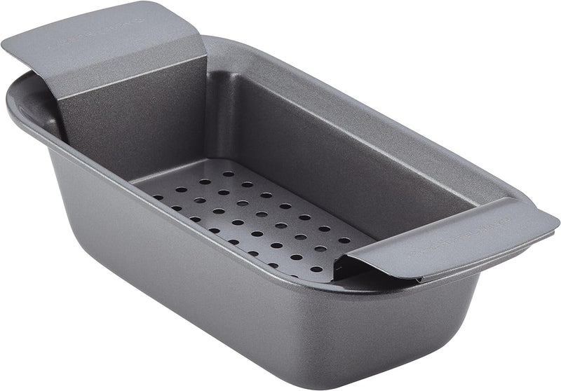 Rachael Ray Nonstick Roaster with Reversible Rack 165 x 135 Gray