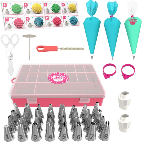 52-Piece Cakebe Cupcake and Cookie Decorating Set with 32 Piping Tips