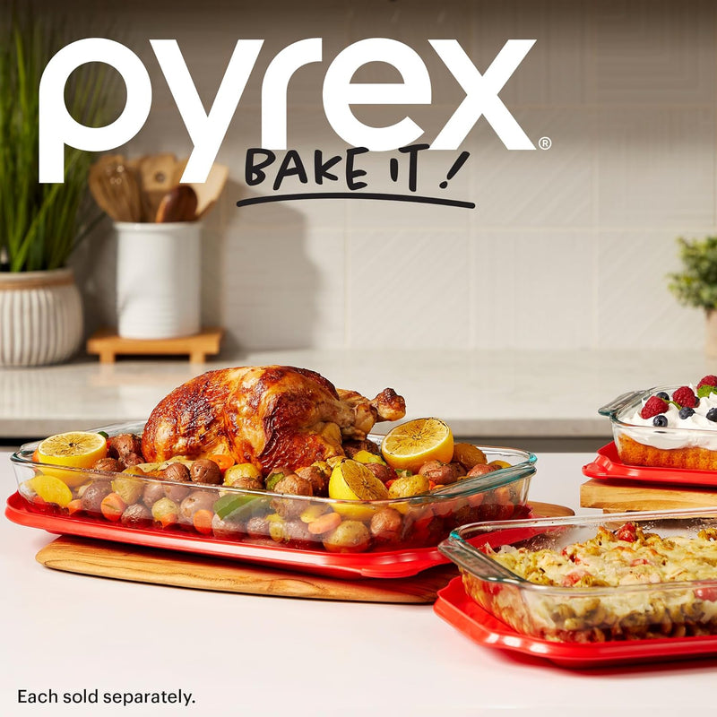 Pyrex Easy Grab 4-PC Extra Large Baking Set with Lids and Handles