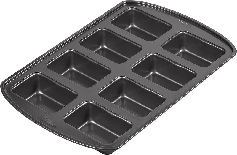 Non-Stick Mini Loaf Pan - 8-Cavity 152 IN x 95 IN x 16 IN Gray by Wilton