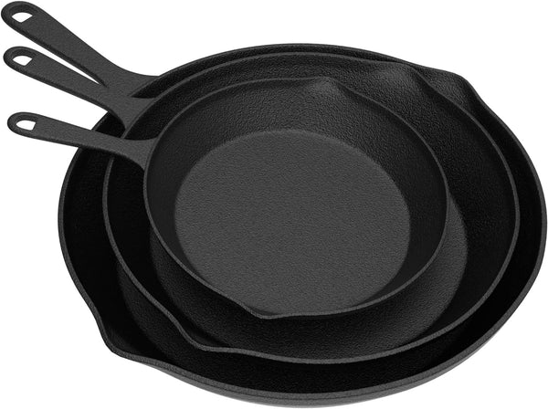 Home-Complete Cast Iron Pizza Pan-14 Skillet for Cooking Baking Grilling - Durable Versatile Kitchen Cookware