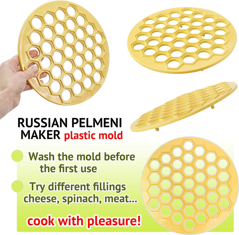 PetriStor Russian Pelmeni Maker - Dumpling Ravioli Plastic Mold