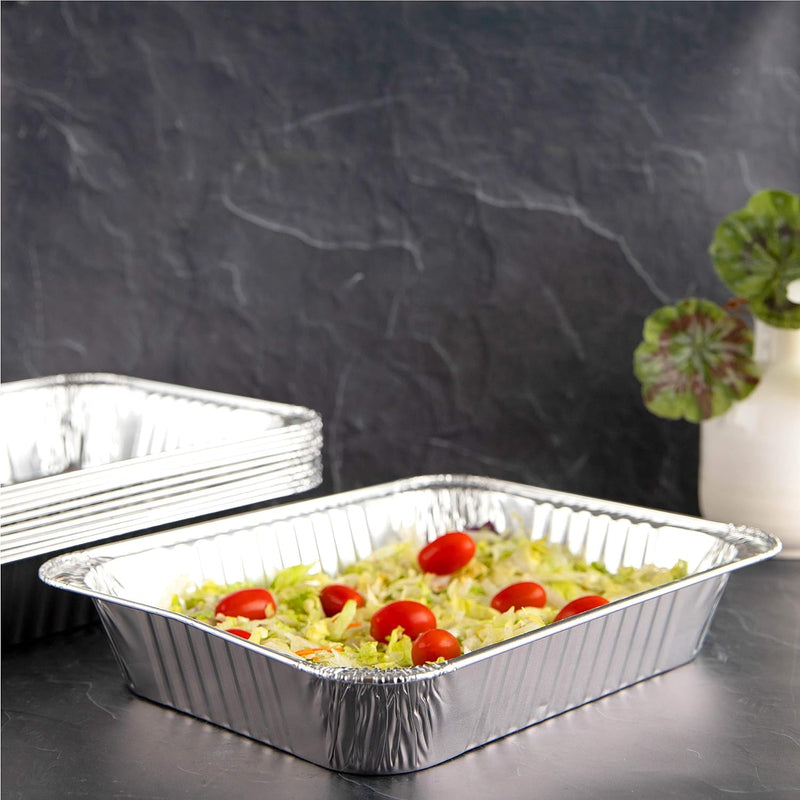 Disposable Aluminum Foil Pans - Pack of 10 for Baking and Cooking