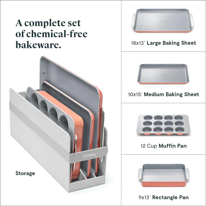 11-Piece Non-Toxic Ceramic Bakeware Set - PTFE  PFOA-Free