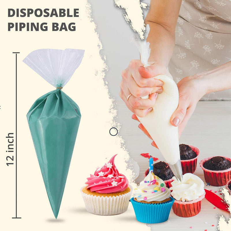 Riccle Disposable Piping Bags - 100 Pack 12 inch
