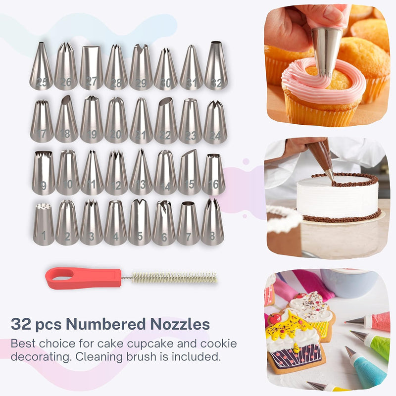 Cakebe 78-Piece Cake Decorating Kit with Turntable and Baking Tools