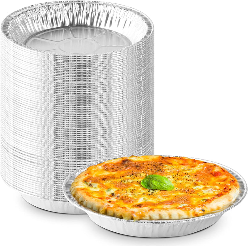 8 Disposable Aluminum Foil Baking Pie Pans - Pack of 25