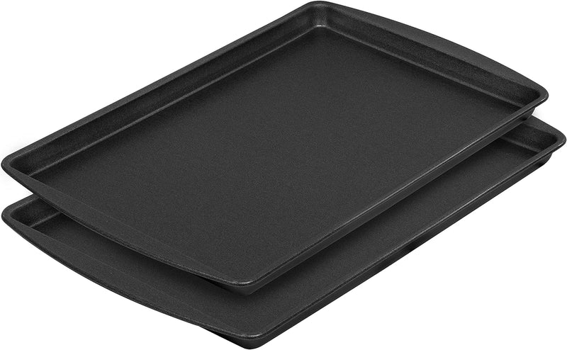 Set of 2 Teflon Cookie Pans - Nonstick Dark Gray - PB281-AZ