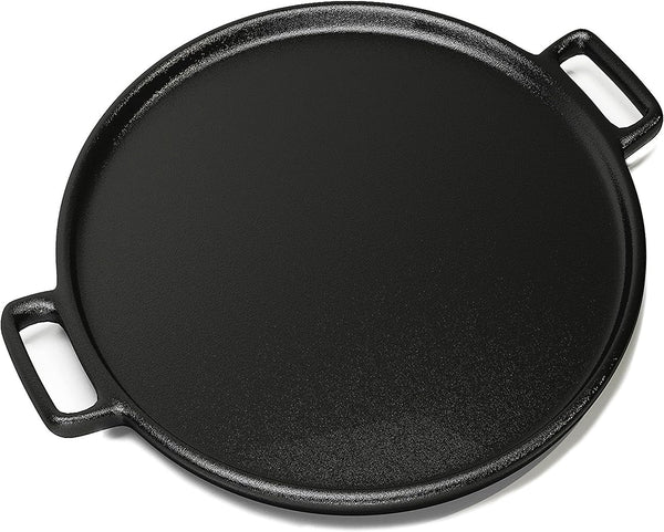 Home-Complete Cast Iron Pizza Pan-14 Skillet for Cooking Baking Grilling - Durable Versatile Kitchen Cookware