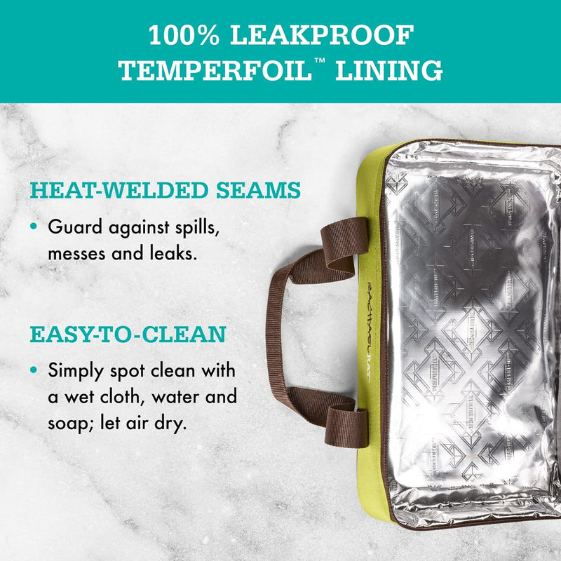 Rachael Ray Reusable Insulated Carrier - Perfect for HotCold Foods - Forest Green