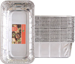 20 Pack Aluminum Loaf Pans - Heavy Duty Disposable Bread Pans 2 lb for Baking and Serving 85 x 45 x 25 - Max 240C