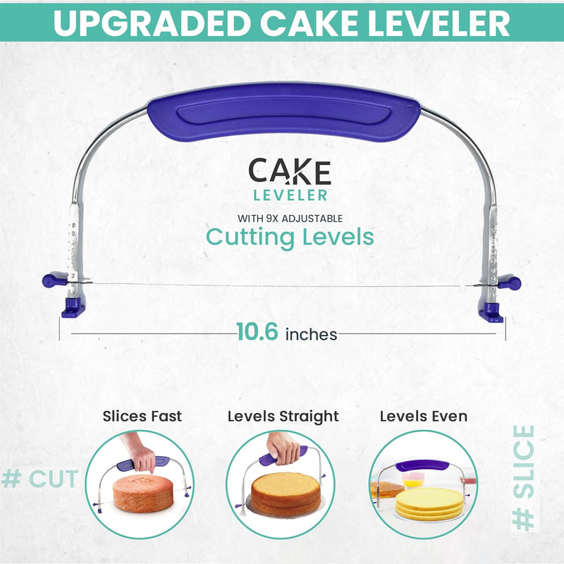 RFAQK 64-Piece Cake Decorating Kit with Turntable Tips Spatulas and Bags