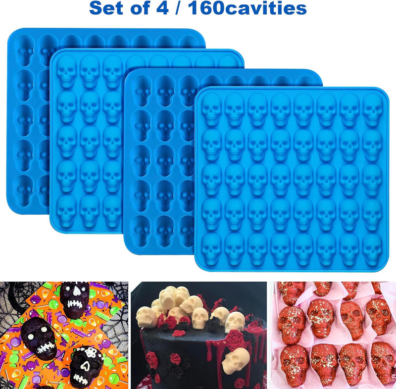 Silicone Gummy Candy Molds - 4 Shapes with Droppers