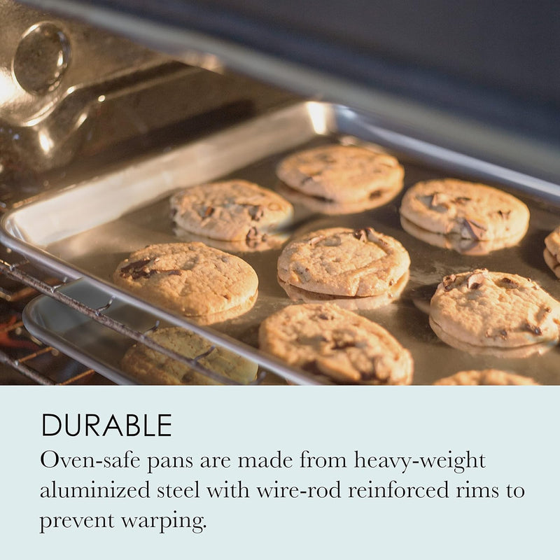 Chicago Metallic Cookie and Jelly-Roll Pan Set with Cooling Rack - 17 x 1225