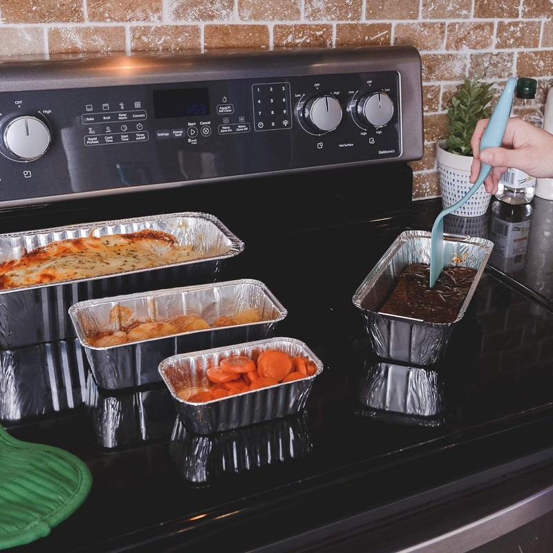 Disposable Aluminum Loaf Pans - Perfect for Baking and Meal Prep - Pack of 10