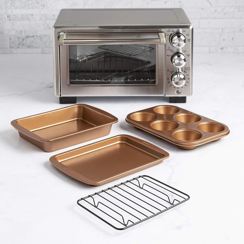 Ecolution 4-Piece Non-Stick Toaster Oven Bakeware Set - Carbon SteelCopper