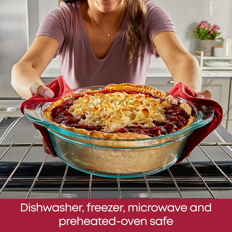 Pyrex Deep 2-Piece Glass Baking Dish Set - 95 Deep  Easy Grab - Dishwasher Microwave Freezer  Oven Safe