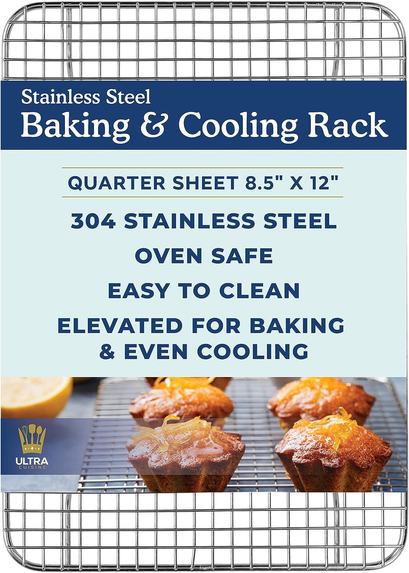 Ultra Cuisine Stainless Steel Cooling and Baking Rack Set - 115 x 165-inch - Set of 2