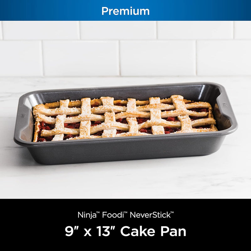 Ninja Foodi NeverStick 8 Square Cake Pan - Non-Stick Oven  Dishwasher Safe Grey