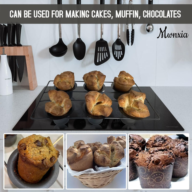 Nonstick 6-Cup Popover Pan for Large Yorkshire Puddings Cupcakes and Muffins