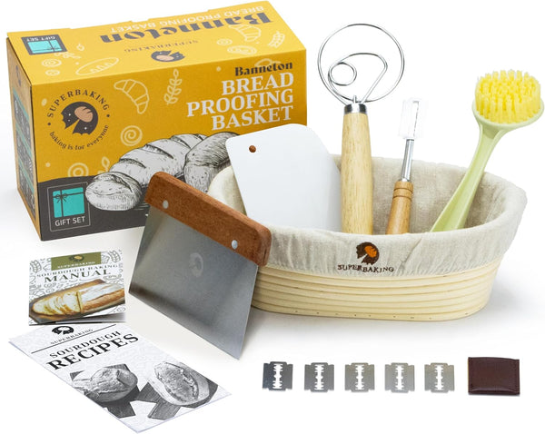 Sourdough Bread Proofing Basket Set - Artisan Baking Supplies