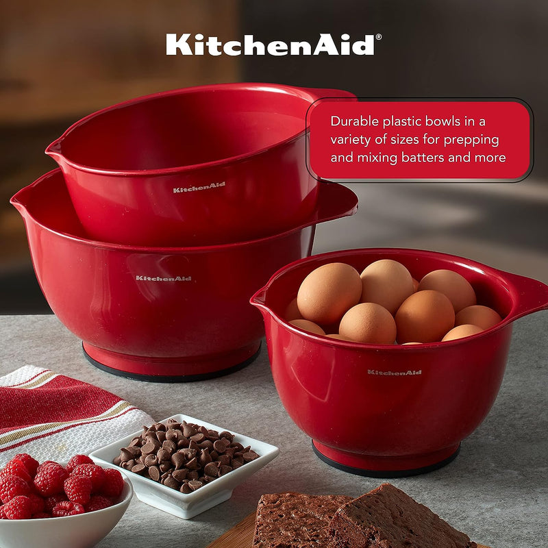 KitchenAid Mixing Bowls Set of 3 Empire Red 2 Quarts