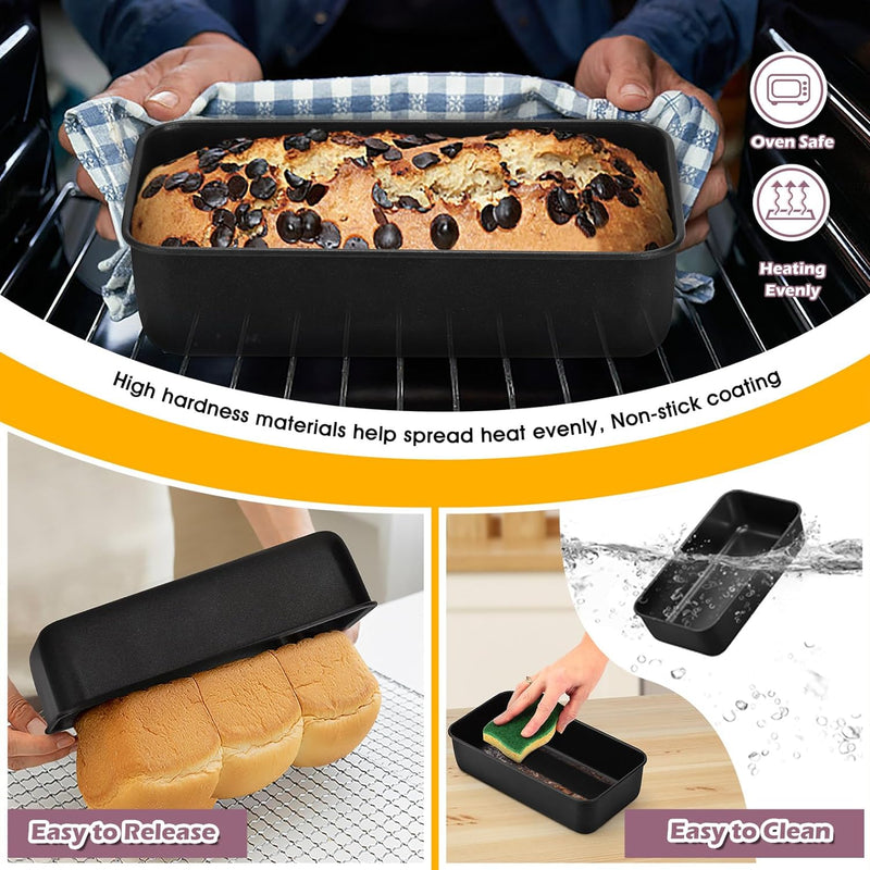 Stainless Steel Loaf Pan Set - 2 Pans for Baking Bread  Meatloaf