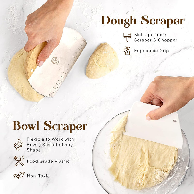 Sourdough Bread Making Kit with Bannetons and Bread Lame Tools