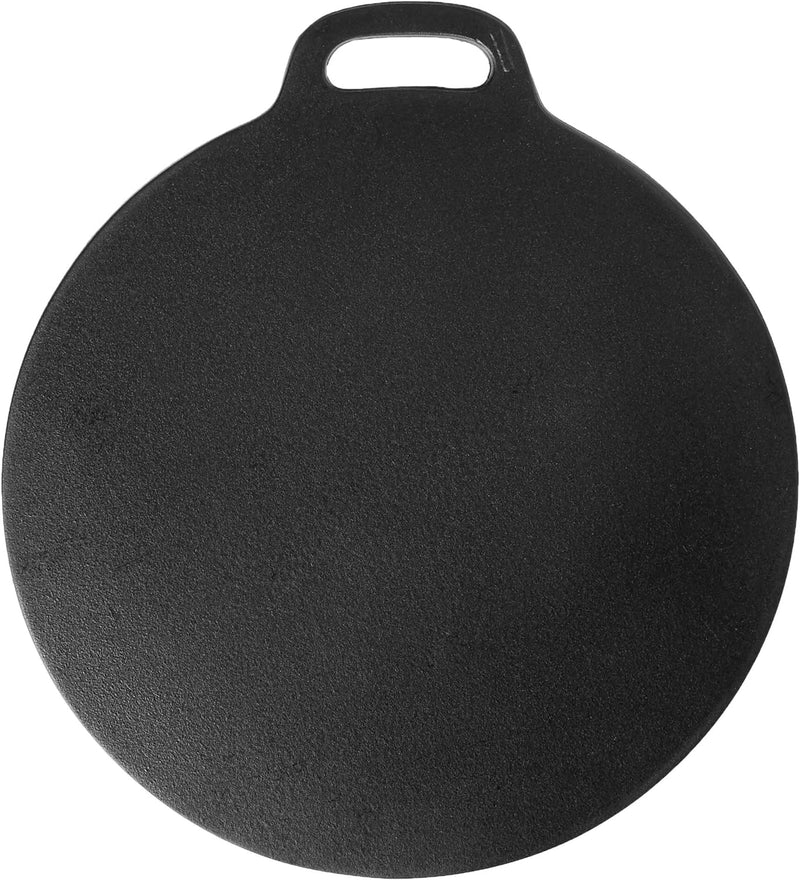 Victoria 12-Inch Cast-Iron Tawa Dosa Pan with Loop Handle Preseasoned in Flaxseed Oil Made in Colombia