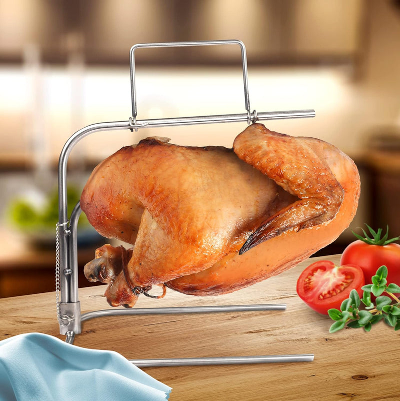 Thanksgiving Turkey Roaster - Upside Down Stainless Steel Cooker with Juicy Roast