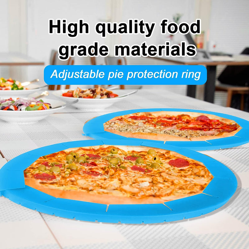 incl spacesAdjustable Silicone Pie Crust Shield 2-Pack - BPA-free Dishwasher Safe Blue