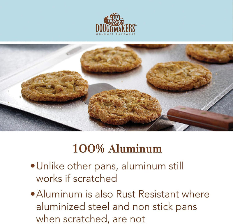 Commercial Aluminum Cookie Sheet - 14 x 175 Silver