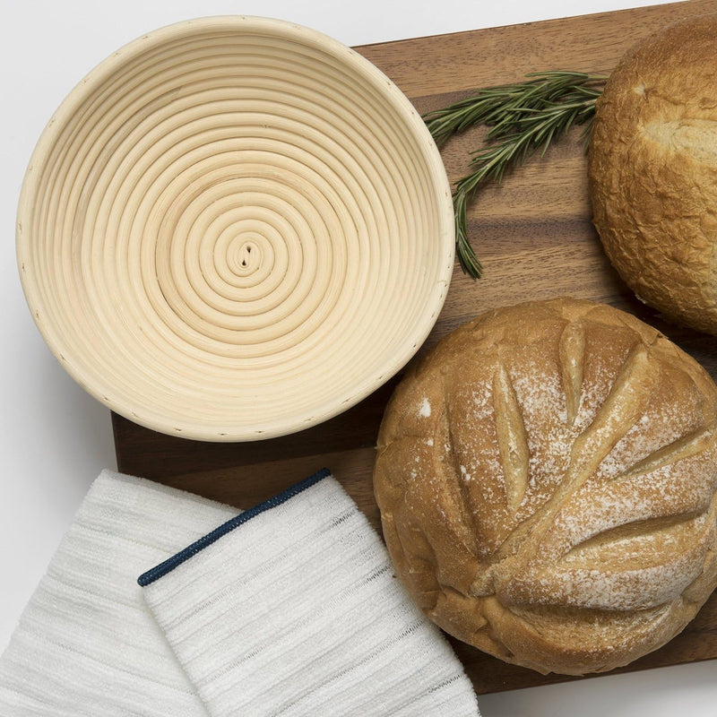 Handmade Banneton Bread Dough Proofing Basket with Linen Liner