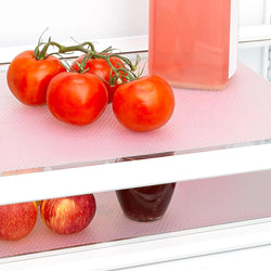 Paris Hilton Refrigerator Shelf Liners - 10-Piece Set in Pink - Food Grade BPA-Free Plastic - 177 x 114 - Reusable and Easy to Clean