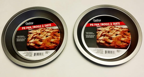 Heavyweight Non-Stick Pie Pan Set - Two 9 Inch Pans - Even Heating - Standard Version