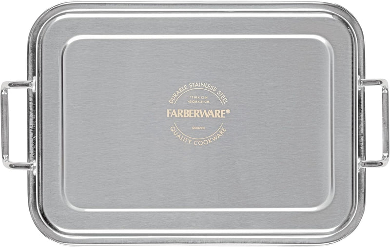 Farberware Nonstick Roaster with Rack - 11 x 15 - Gray