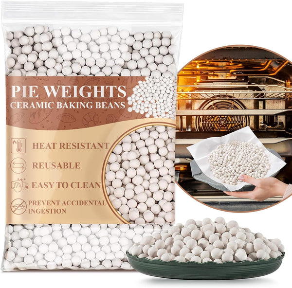1LB Reusable Stoneware Pie Weights for Baking Ceramic